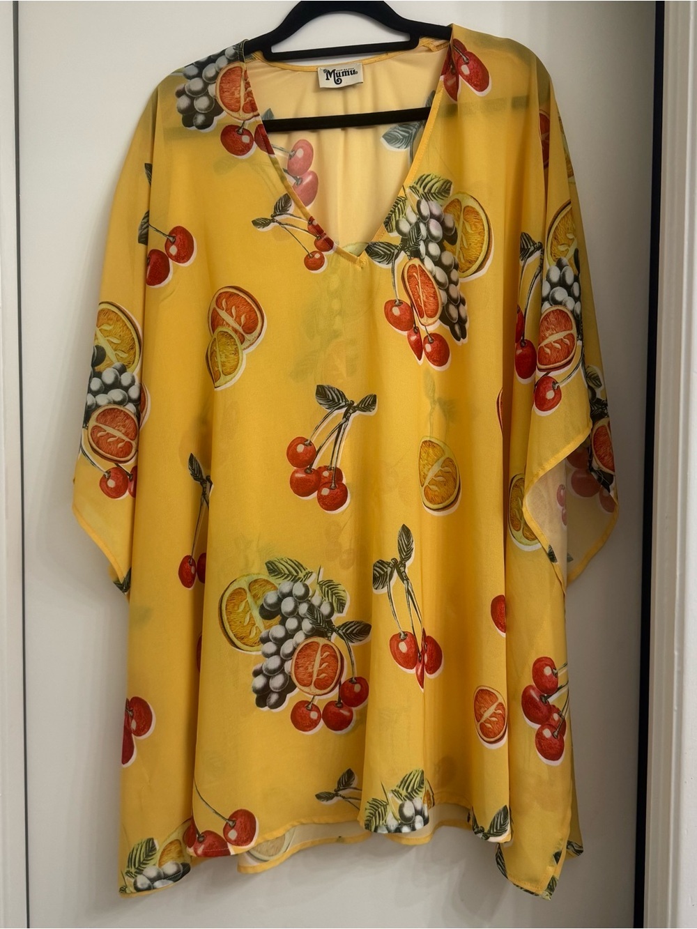 Show Me Your Mumu Tunic Cover Up Top Yellow Fruit Frutti Cutie Size M/L